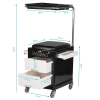 POMOCNIK - TABORET DO PEDICURE 16 PLUS CZARNY/BIAŁY